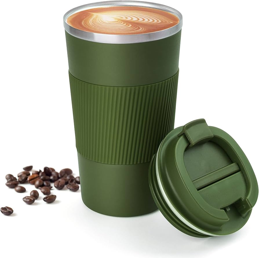 123 New Stainless Steel Coffee Tumbler with Lid | Reusable Travel Mug for Hot & Cold Drinks